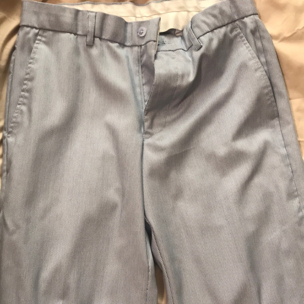 Blue with white pinstripes dress pants